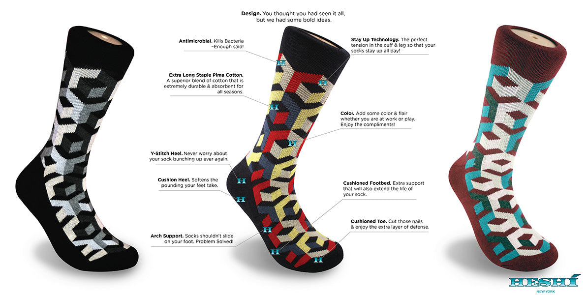 Mens designer fashion funky colorful cotton dress athletic cushioned comfortable socks women