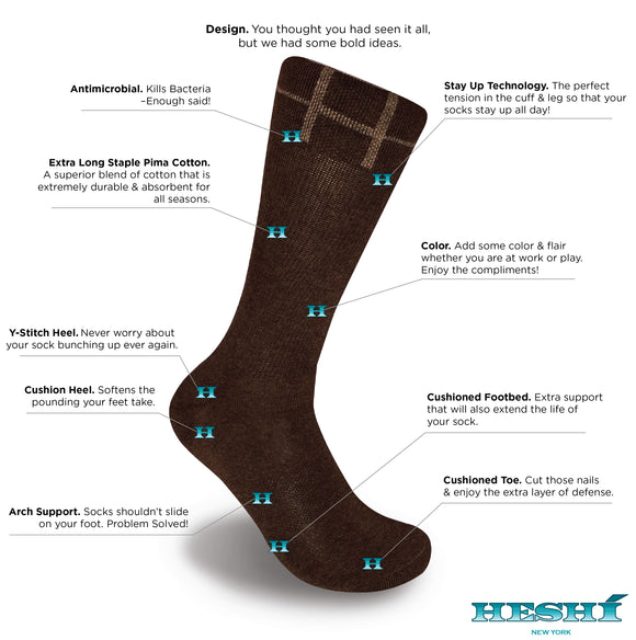 Heshí Basic Crew Sock - Brown