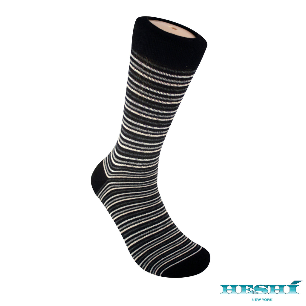 Heshí Thin Stripe Sock - Black