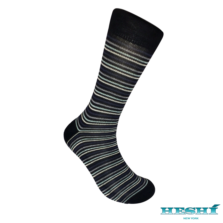 Heshí Thin Stripe Sock - Black II