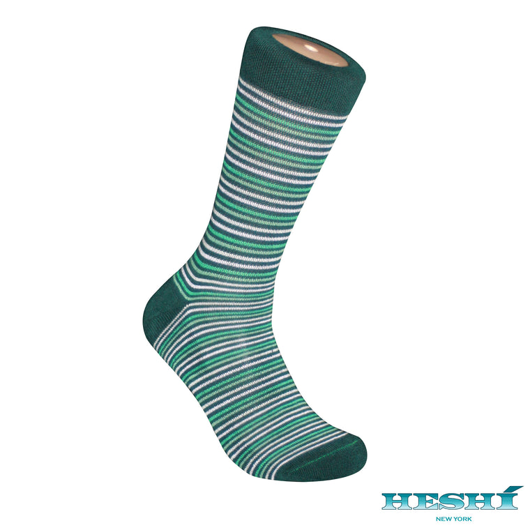Heshí Thin Stripe Sock - Green