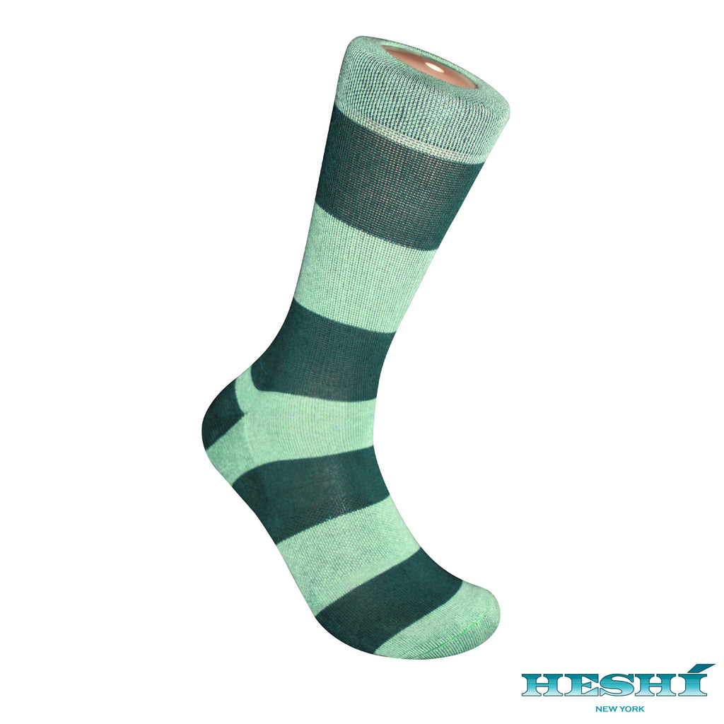 Heshí Rugby Stripe Sock - Green