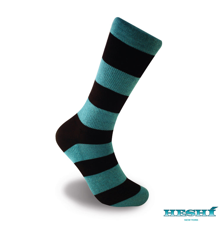 Heshí Rugby Stripe Sock - Blue/Black