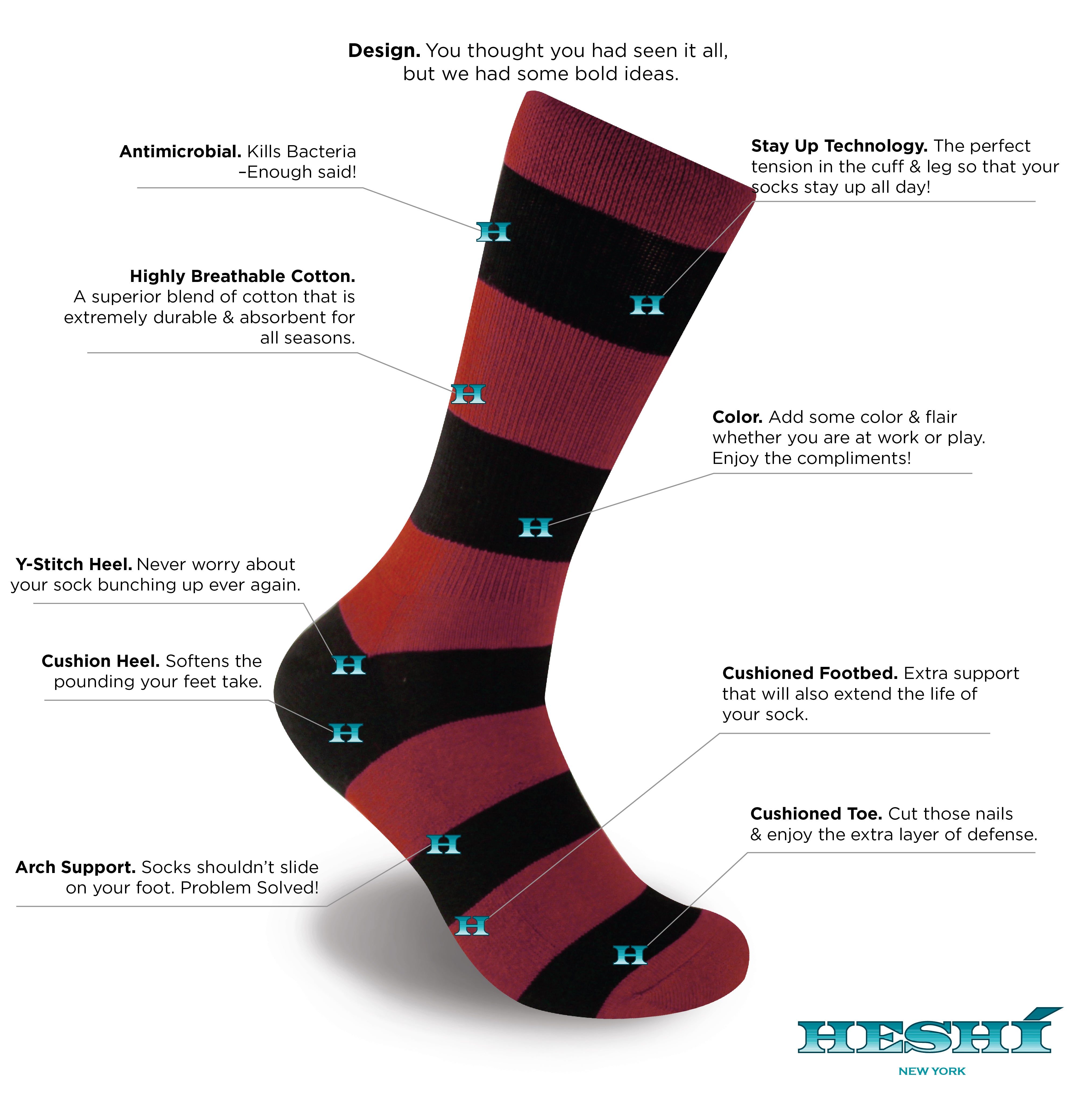 Rainbow Striped Pattern Toe Socks (Adult Medium) - Pink Accent