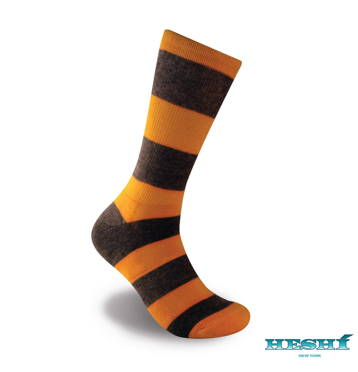 Heshí Rugby Stripe Sock - Yellow/Brown