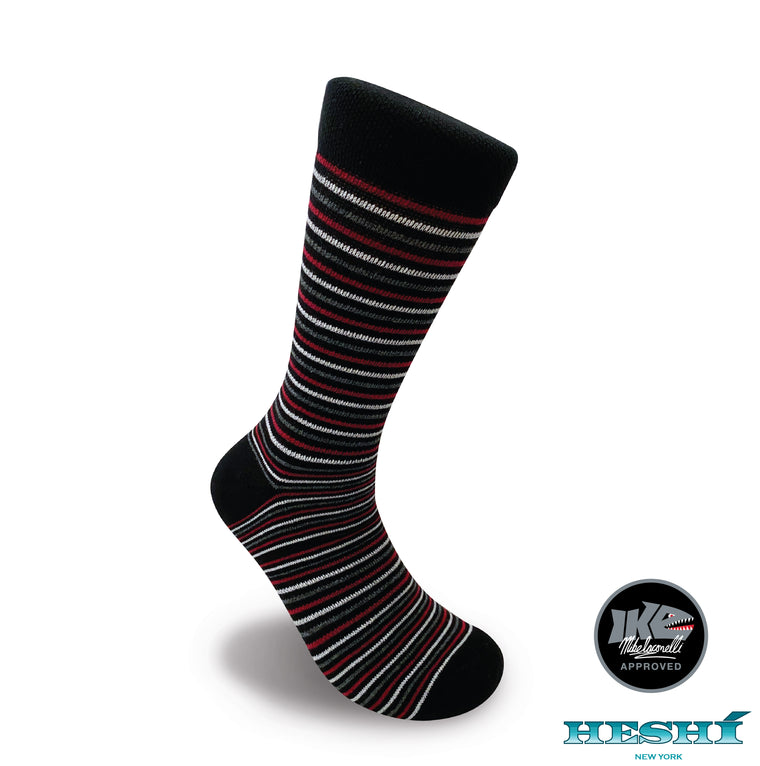 Heshí Thin Stripe Sock - Iaconelli Black