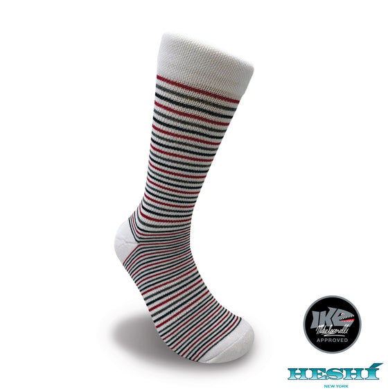 Heshí Thin Stripe Sock - Iaconelli White