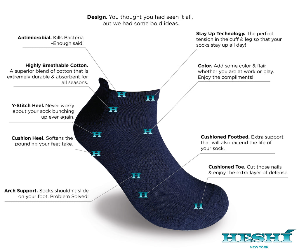 Heshí Ankle Sock - Blue