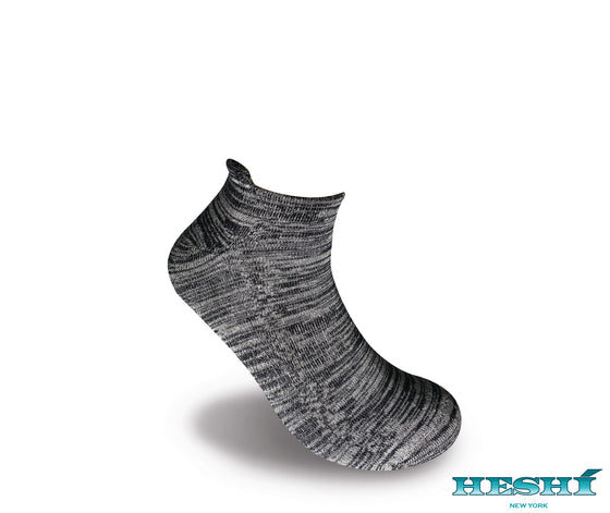 Heshí Ankle Sock - Heathered Black