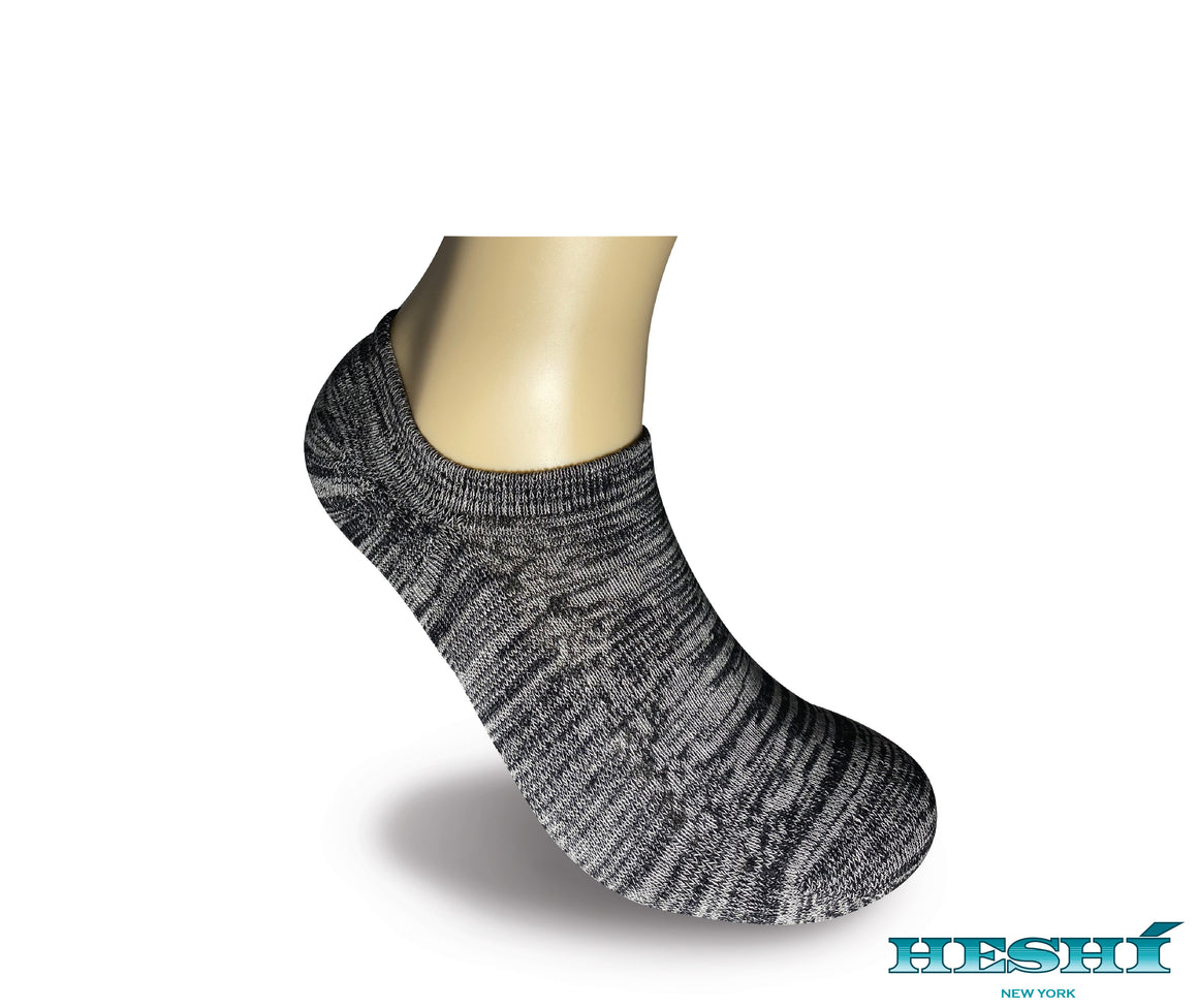 Heshí Invisible Liner Sock - Heathered Black