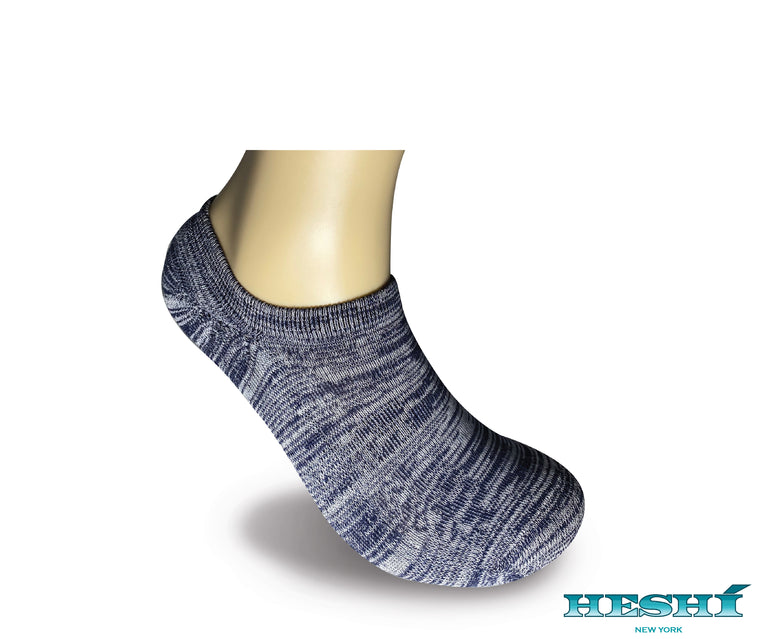 Heshí Invisible Liner Sock - Heathered Blue