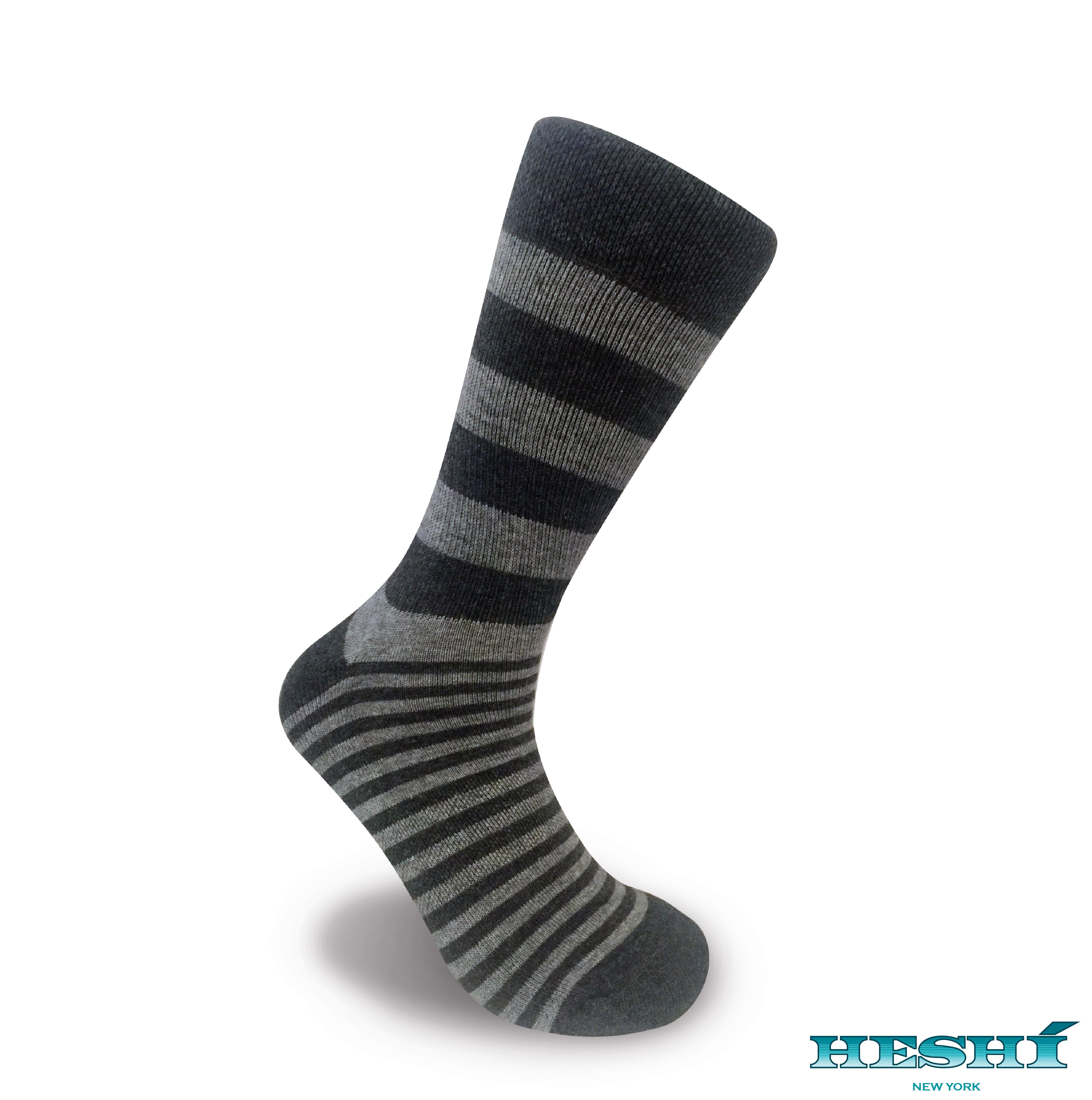 Hesh Alt Stripe Sock - Charcoal / Heather Grey Hesh Alt Stripe Sock - Charcoal / Heather Grey