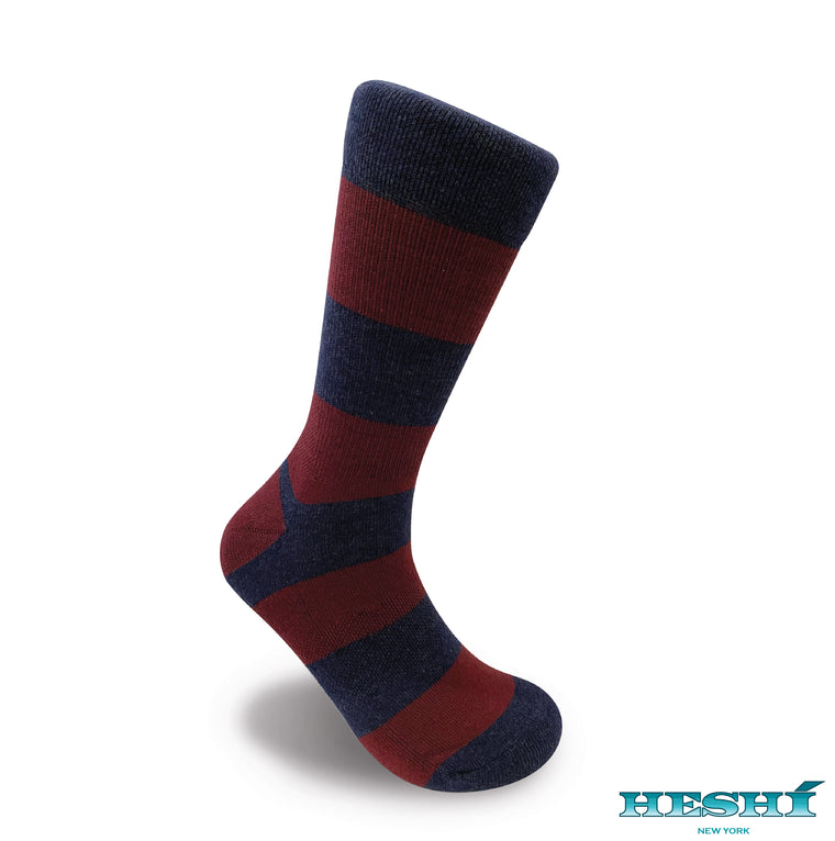Heshí Rugby Stripe Sock - Heather