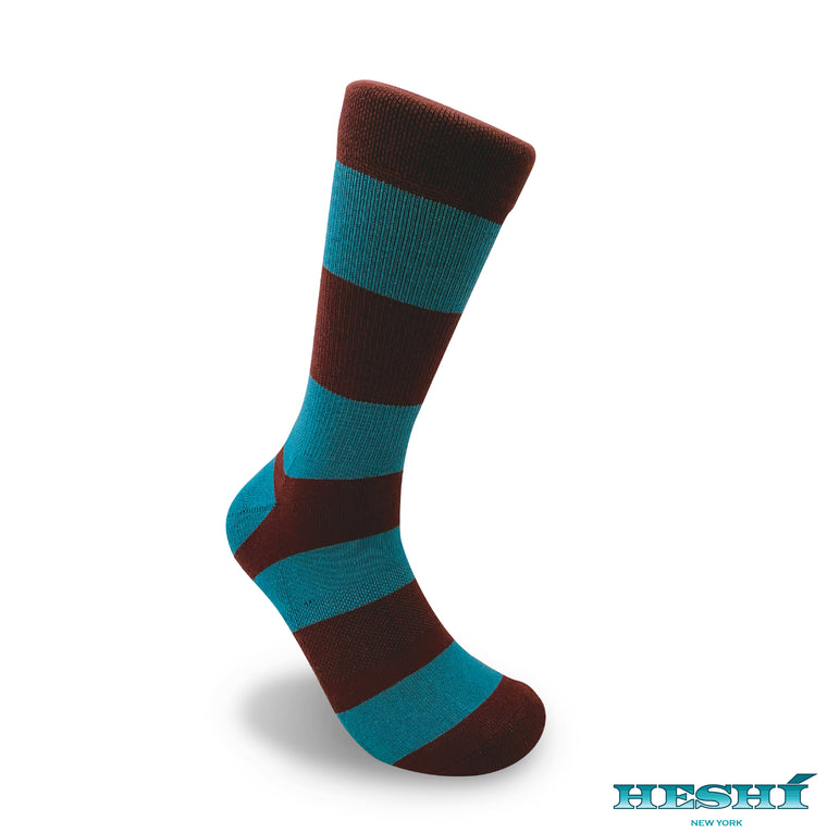 Heshí Rugby Stripe Sock - Port